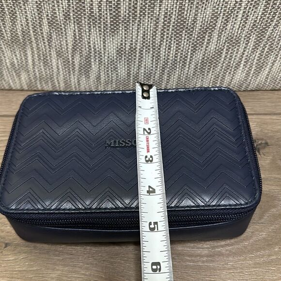 Missoni For Delta Navy Blue Cosmetic Makeup Case Travel Toiletry - Picture 10 of 11